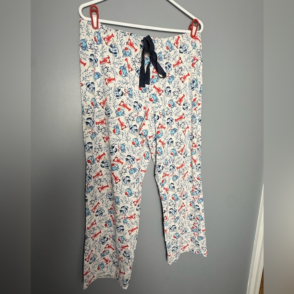 Lands End Seaside Sleeping Pants Holiday Edition 🦞 Women's Sz M 29" Inseam 🦀